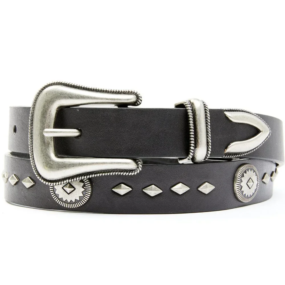 Wrangler Leather Concho Belt
